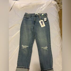 Stylish Blue Distressed Skinny Jeans